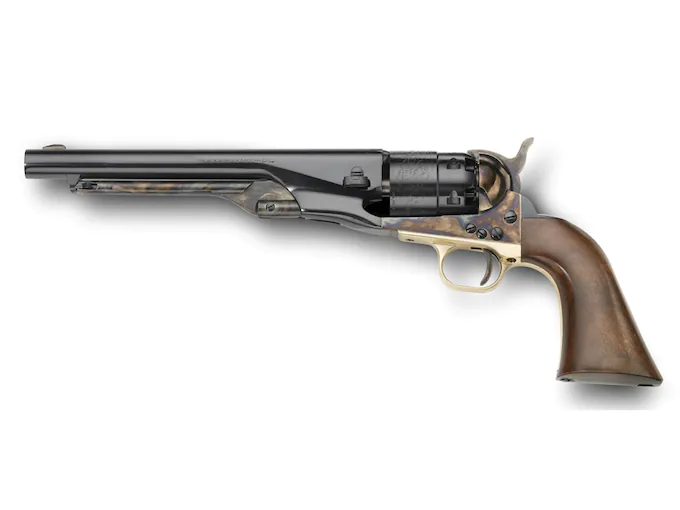 Pietta 1860 Army Black Powder Revolver 44 Caliber 8" Barrel Case Hardened Steel Frame Blue