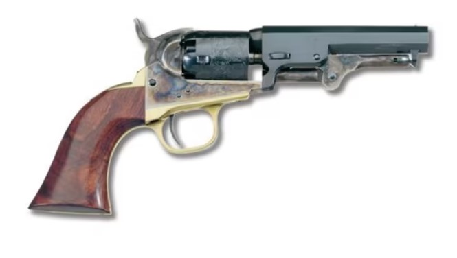 Uberti 1849 Pocket Black Powder Revolver 31 Caliber 4" Barrel Steel Frame Blue