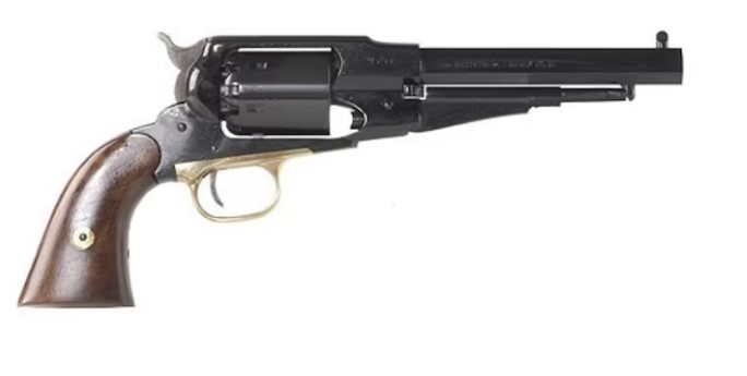 Pietta 1858 Remington New Model Navy Black Powder Revolver 36 Caliber 6.375" Barrel Steel Frame Blue